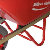 Builders Wheelbarrow Millers Falls 100L (7 Cub Ft) 250kg Heavy Duty Steel Puncture Proof Tyre #WBFF100LHD 5