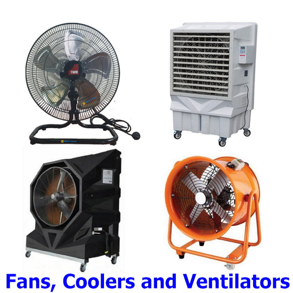 Fans, Coolers and Ventilators. A collection of quality Millers Falls fans, air coolers and ventilators to keep the air clear and cool.