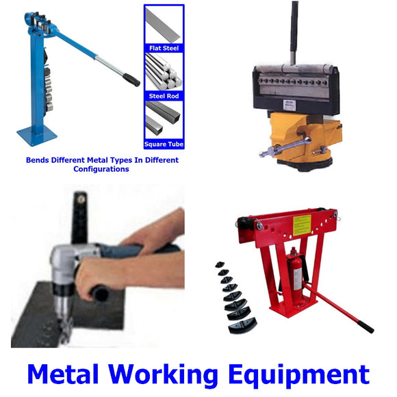 Metal Working Equipment. A collection of quality Millers Falls tools and equipment for cutting, bending and manipulating metal at home or at work.