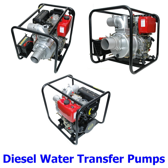 Diesel Engine Water Transfer Pumps. A collection of quality Millers Falls TWM diesel engined water transfer pumps to move water quickly and easily.