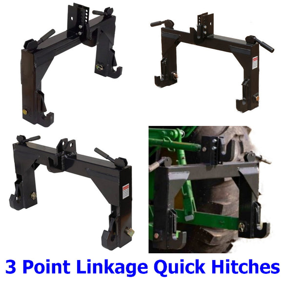 3 Point Linkage Quick Hitches. Quality Millers Falls Cat 1 & Cat 2 3 point linkage quick hitches to take the time and effort out of changing out your tractor's implements.