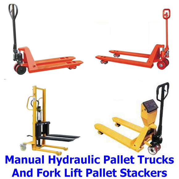 Pallet Trucks & Stackers. A collection of quality Millers Falls manual hydraulic pallet trucks and stackers for your warehouse, workshop or factory.