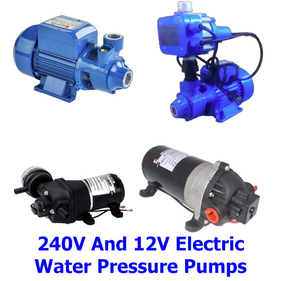 Electric Water Pressure Pumps. A collection of quality Millers Falls TWM 240 volt and 12 volt electric water pressure pumps for your tank, boat RV, caravan and anywhere else that you may need running water.