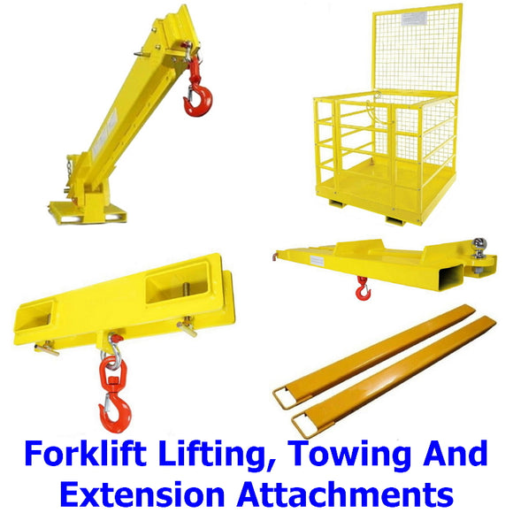 Forklift Attachments. A collection of quality Millers Falls attachments to make your forklift more versatile. convert it to a crane, towing vehicle or safe high working machine.