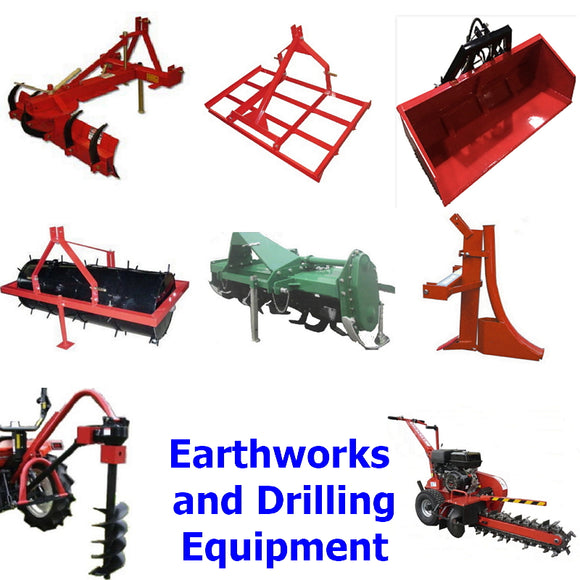 Earthworks, Drilling & Cleanup Equipment. A collection of quality Millers Falls equipment designed to make working the ground and drilling holes for fencing, planting around your property or job site.