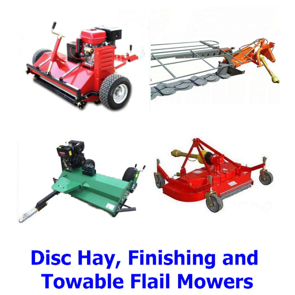 Disc Hay, Finishing and Towable Flail Mowers. A collection of awesome special purpose mowers designed for farm, garden and landscape use.