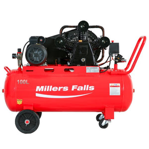 Millers Falls Air Compressor 3HP 240V Electric 13CFM 100 Litre Tank #ACB30100-3 1