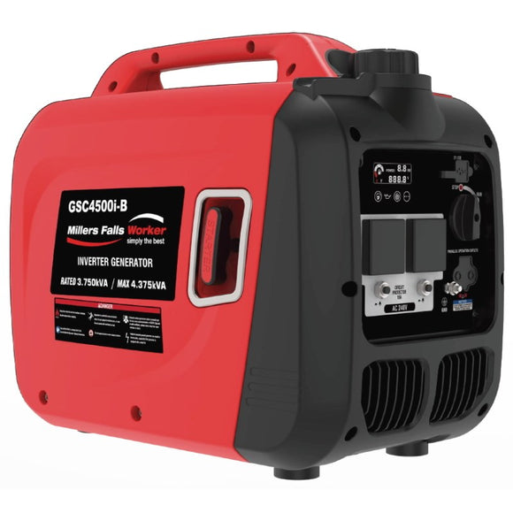 Millers Falls Camping Inverter Generator 2.3kW 2.8kVA 79cc Sine Wave #GSC4500i-B 1