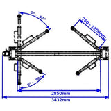 Millers Falls 4000kg 2 Post Hydraulic Vehicle Hoist Clear Floor Span #VP6500D 8