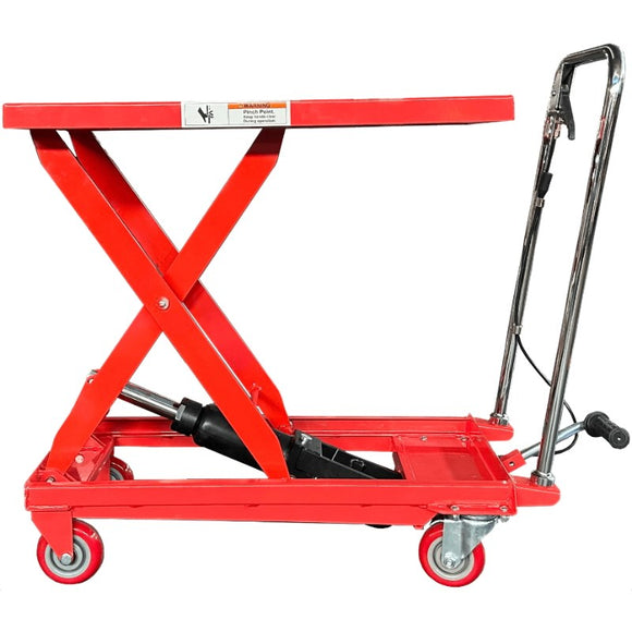 Millers Falls 150kg Mobile Scissor Lift Table Manual Hydraulic Shop, Warehouse, Factory Or Workshop #WH7510 1