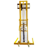 Millers Falls 1000kg Pallet Straddle Stacker Manual Hydraulic Forklift 2.5m Lift Adjustable Forks & Legs #WH7625 6