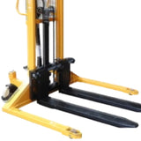 Millers Falls 1000kg Pallet Straddle Stacker Manual Hydraulic Forklift 1.6m Lift Adjustable Forks #WH7629 5