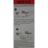 Millers Falls 1830mm Forklift Fork Extension Slipper Tines Heavy Duty For 152mm Wide Forks #3KR59 10