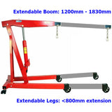 Millers Falls TWM Engine Crane 3000kg (3 Ton) Heavy Duty Hydraulic #CRANE3TQ 7