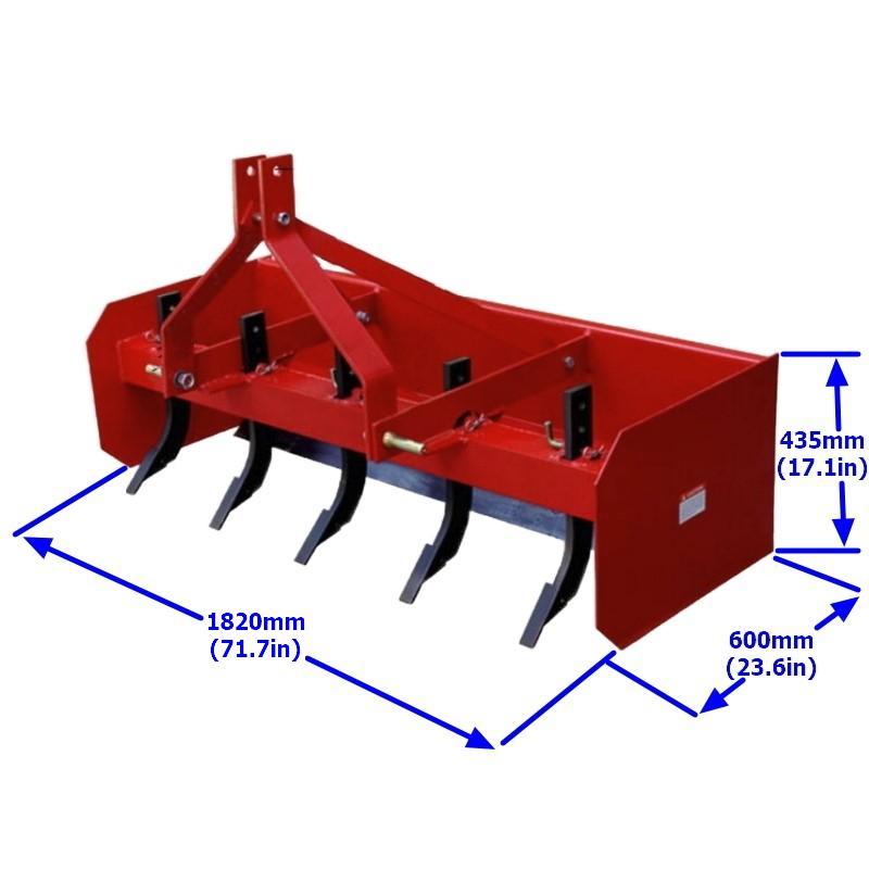Millers Falls TWM 1800mm (6ft) Box Grader Blade with Rippers 3 Point L ...