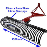 Millers Falls TWM 1500mm Landscape Stick or Hay Rake 3 Point Linkage #FILR5 3