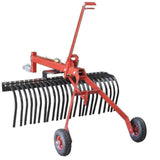 Millers Falls TWM 1200mm Towable Landscape Stick Hay Rake ATV Quad Bike Ride On Mower 4x4 #FILRATV4 4