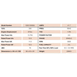 Millers Falls TWM 11kW, 13.75kVa Silenced Diesel Generator 870cc Electric Start #GSD13000Q 8