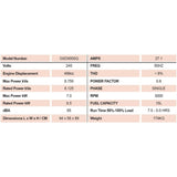 Millers Falls TWM 7kW, 8.75kVa Silenced Diesel Generator 499cc Electric Start #GSD9000Q 5