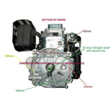 Millers Falls TWM 13HP 340cc Petrol Engine 1" 25.4mm Vertical Shaft Electric Start #QPVS13ES 8