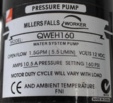 Millers Falls TWM 12V Electric Diaphragm Water Pump High Pressure 160psi Suit RV Caravan Boat #QWEH160 5
