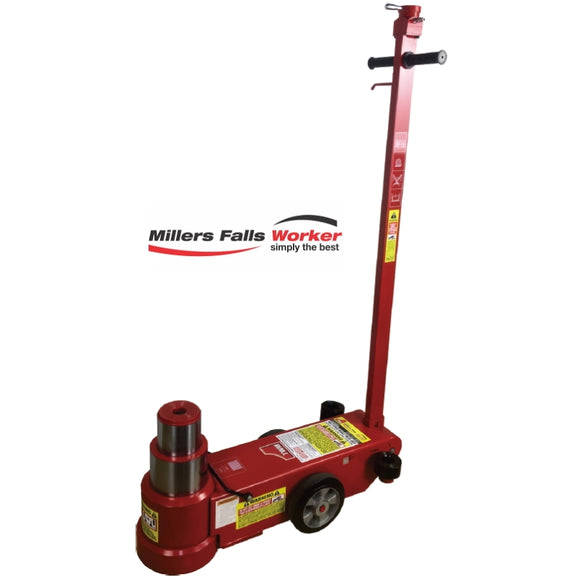 Millers Falls 80/50 Ton Air Hydraulic 2 Stage Truck Floor Trolley Jack #LHTJM8050 1