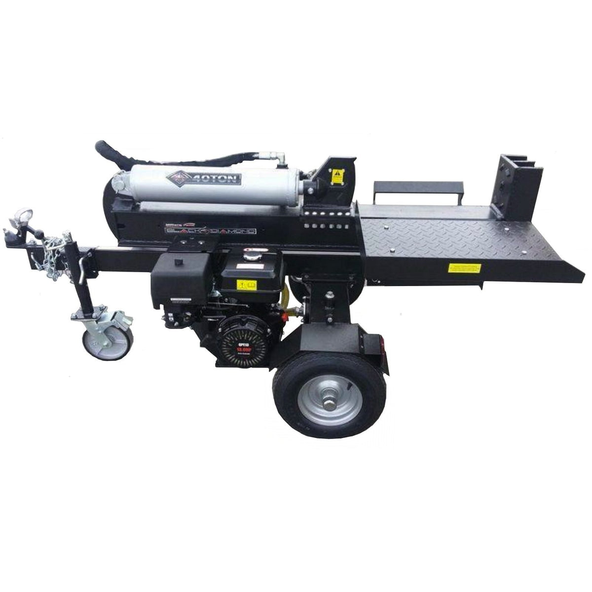 Hydraulic Log Wood Splitter Black Diamond 40 Ton Electric Start Jockey