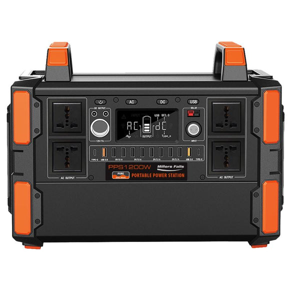 Millers Falls TWM 1200W Portable Power Station Backup Camping 4x4 Off Grid #PPS1200W 1