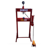 TWM Millers Falls 12 Ton HD Air Hydraulic Shop Press with Foot Valve and Sliding Head 1