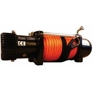 4x4 Recovery Winch 12V Electric 5443kg (12000lb) Synthetic Rope Cable #VP85105