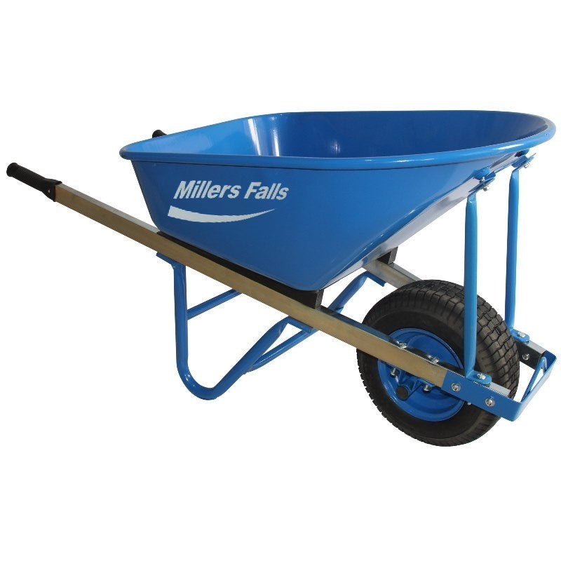 Millers Falls 100L (7 Cub Ft) 250kg Heavy Duty Steel Wheelbarrow