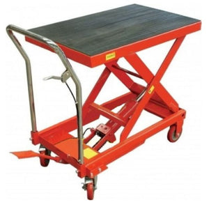 Millers Falls TWM 500kg Mobile Scissor Lift Table Manual Hydraulic Warehouse, Factory Or Workshop #WH7540 1