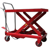 Millers Falls TWM 500kg Mobile Scissor Lift Table Manual Hydraulic Warehouse, Factory Or Workshop #WH7540 2