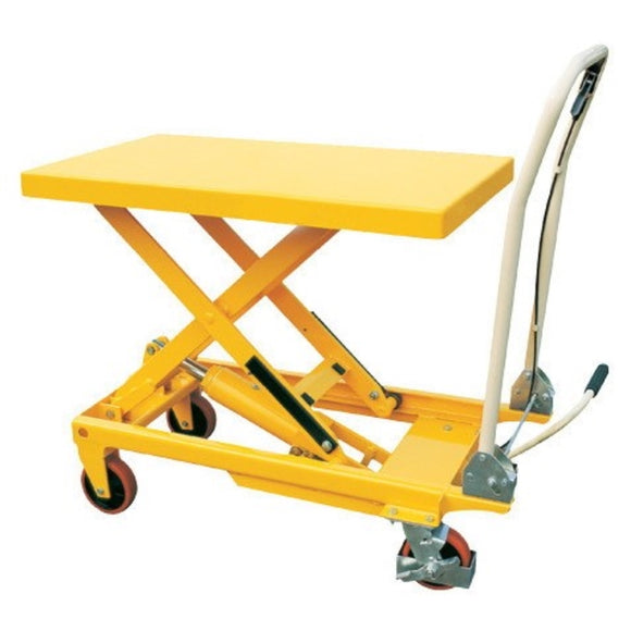 Millers Falls TWM 500kg Mobile Scissor Lift Table Manual Hydraulic Warehouse, Factory Or Workshop #WH7550 1