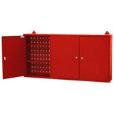 Millers Falls Wall Mounted Tool / Storage Cabinet 3 Compartments Lockable Doors Pegboard #WS3200 5